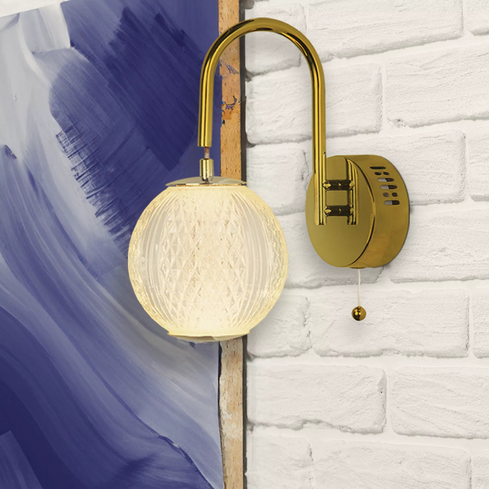 Allure Wall Light - Satin Brass Metal & Clear Acrylic