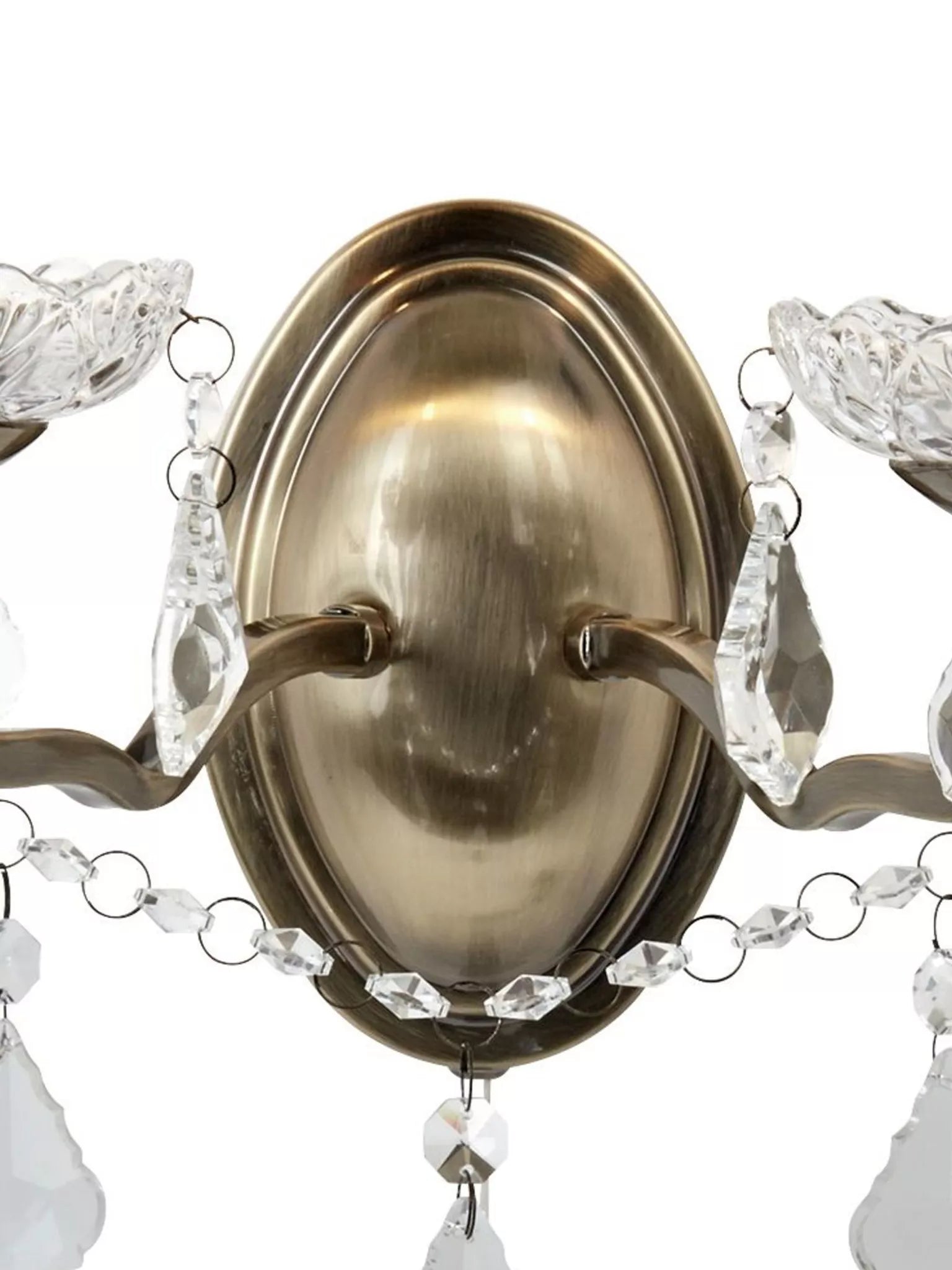 Paris 2Lt Wall Light -Satin Silver & Antique Brass
