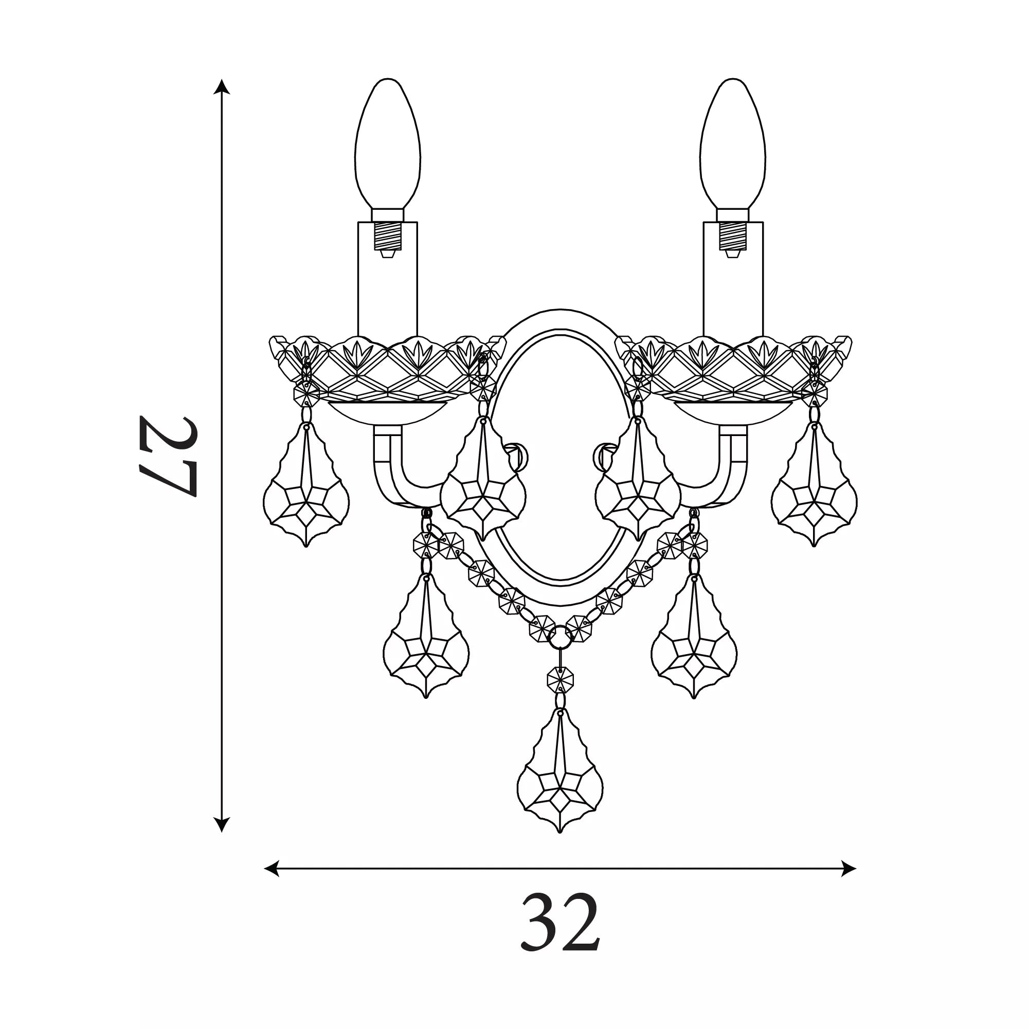 Paris 2Lt Wall Light -Satin Silver & Antique Brass