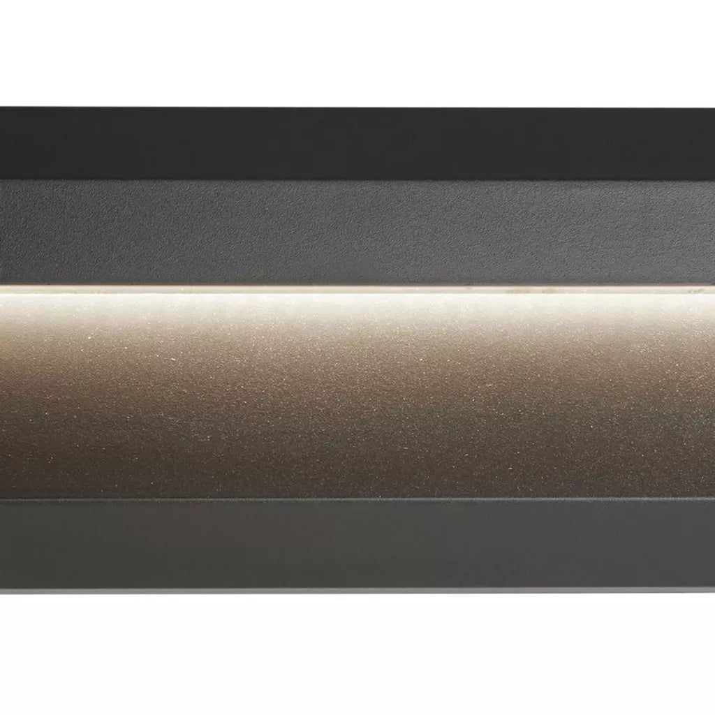 Ankle Outdoor Wall Light - Dark Grey Metal & Frosted Glass