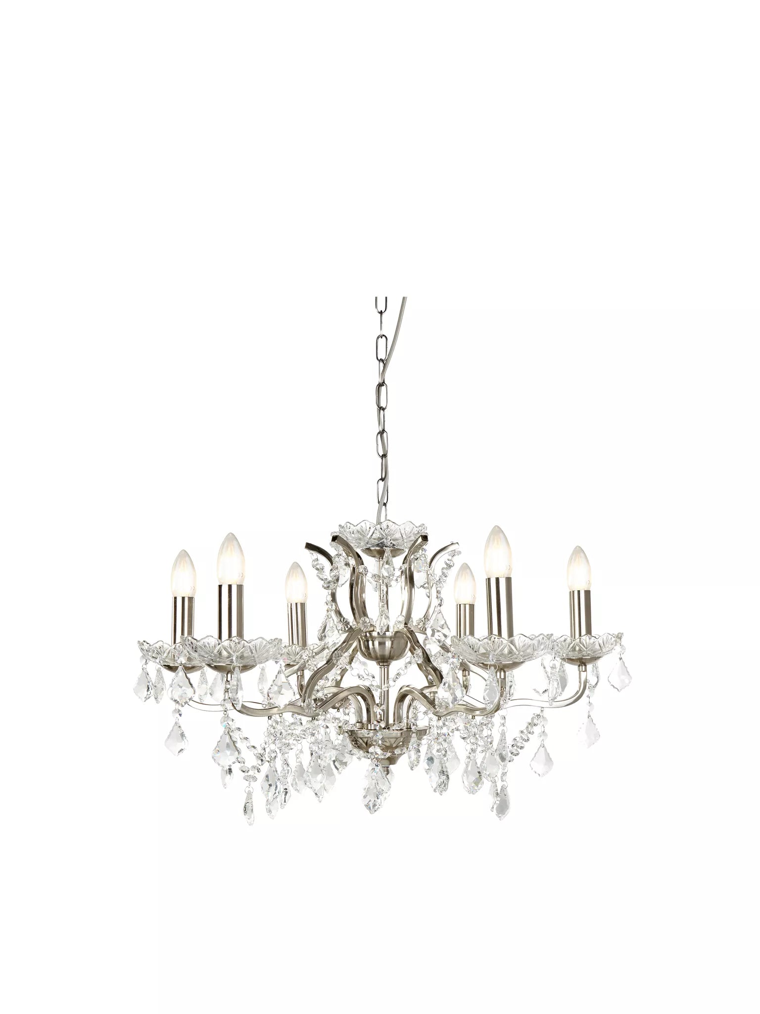 Paris 6/8/12Lt Chandelier- Antique Brass/ Satin Silver Finishes