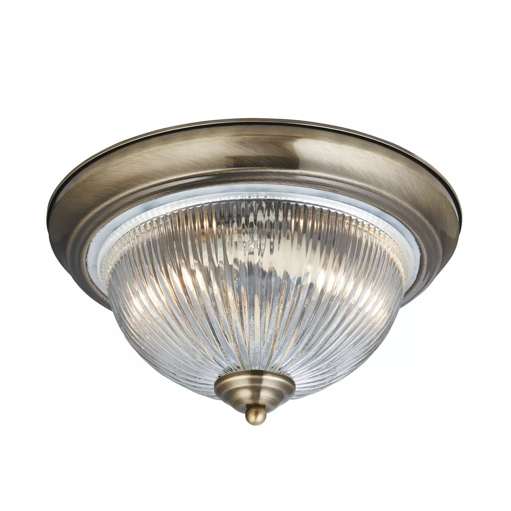 American Diner Flush -Antique Brass/ Satin Silver