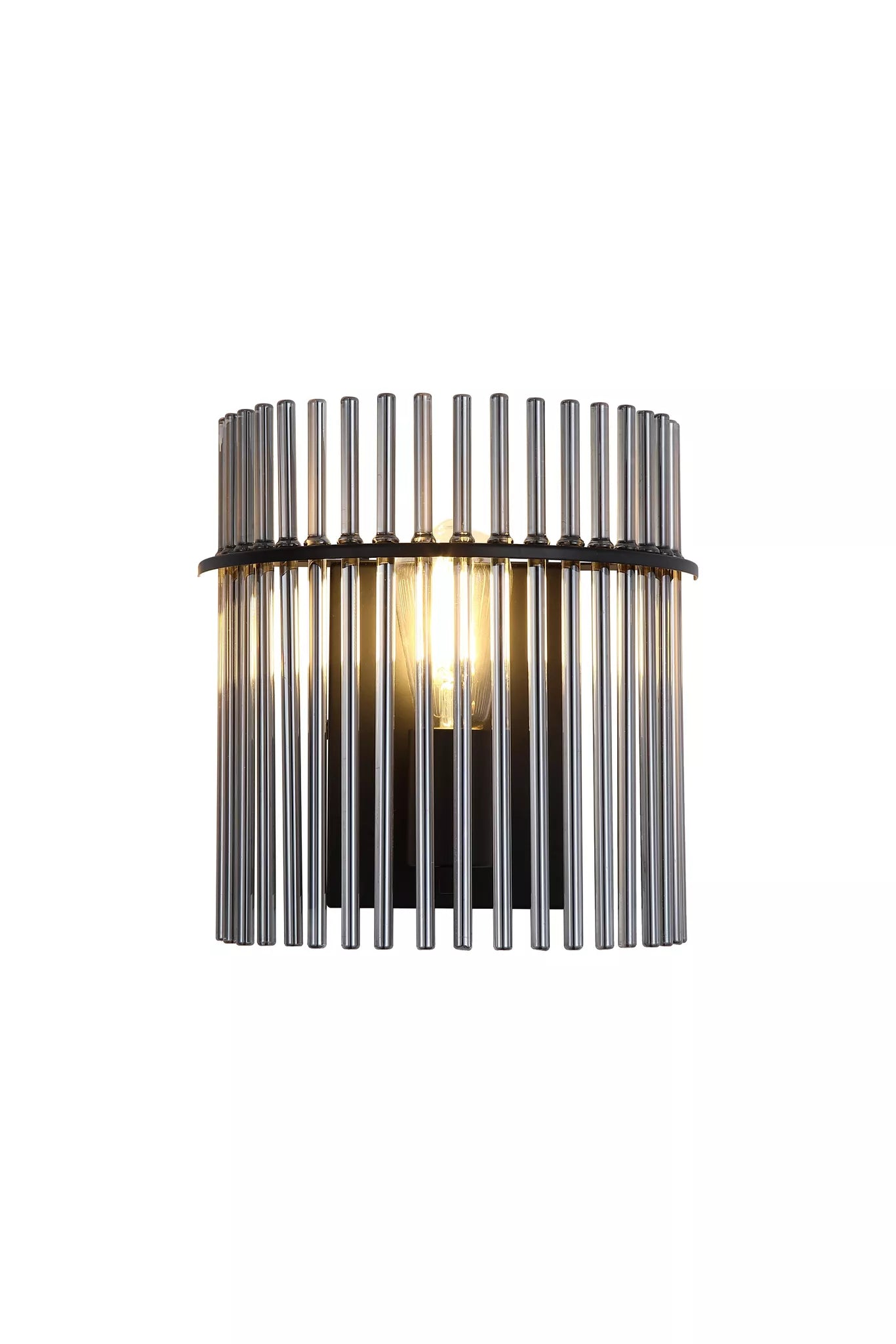 Swizzle 1Lt Wall Light, Matt Black/ Gold Finishes
