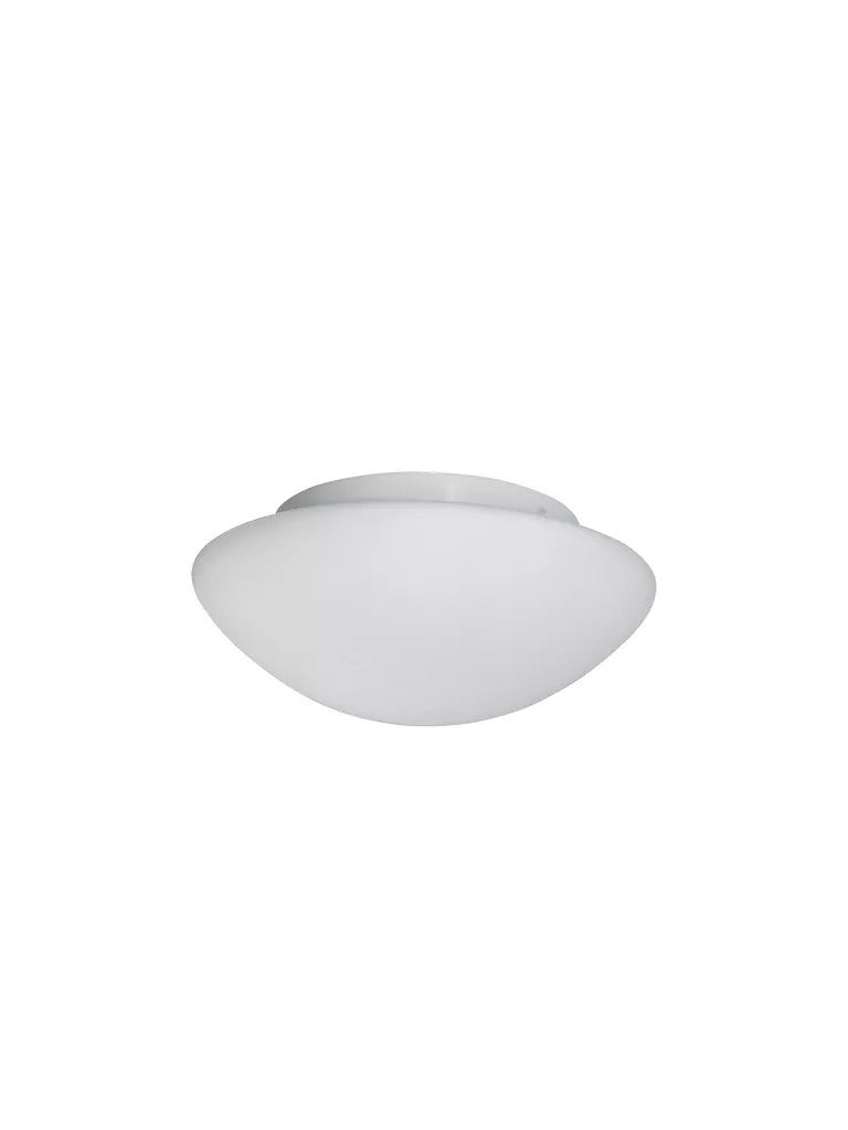 Tokyo 2lt Flush Bathroom Light- White & Opal Glass