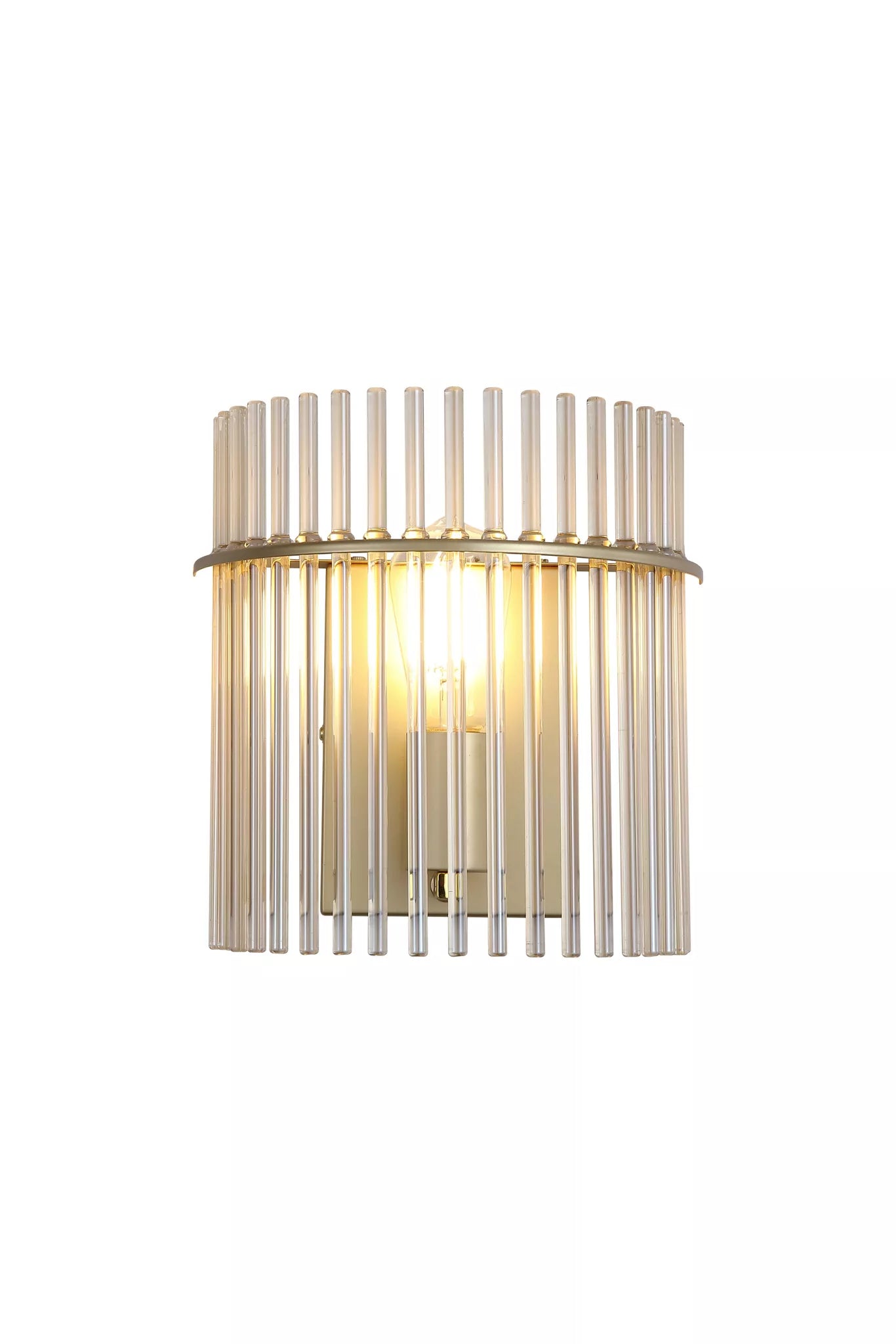 Swizzle 1Lt Wall Light, Matt Black/ Gold Finishes