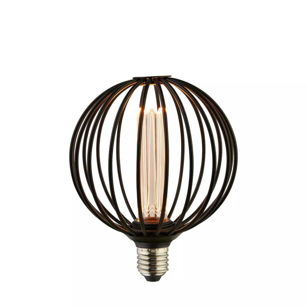 E27 Globe Wire Lamp- Gold/ Black Finishes