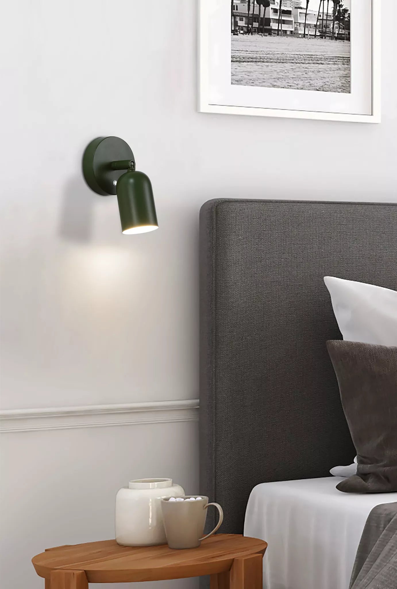 Cone Rechargeable Wall Light- Green/ Gold Finishes