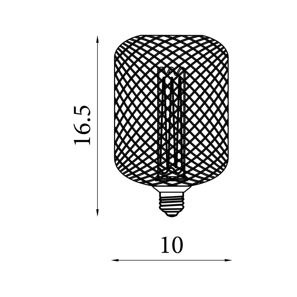 E27 LED Drum Mesh Lamp- Black/ Gold Finishes