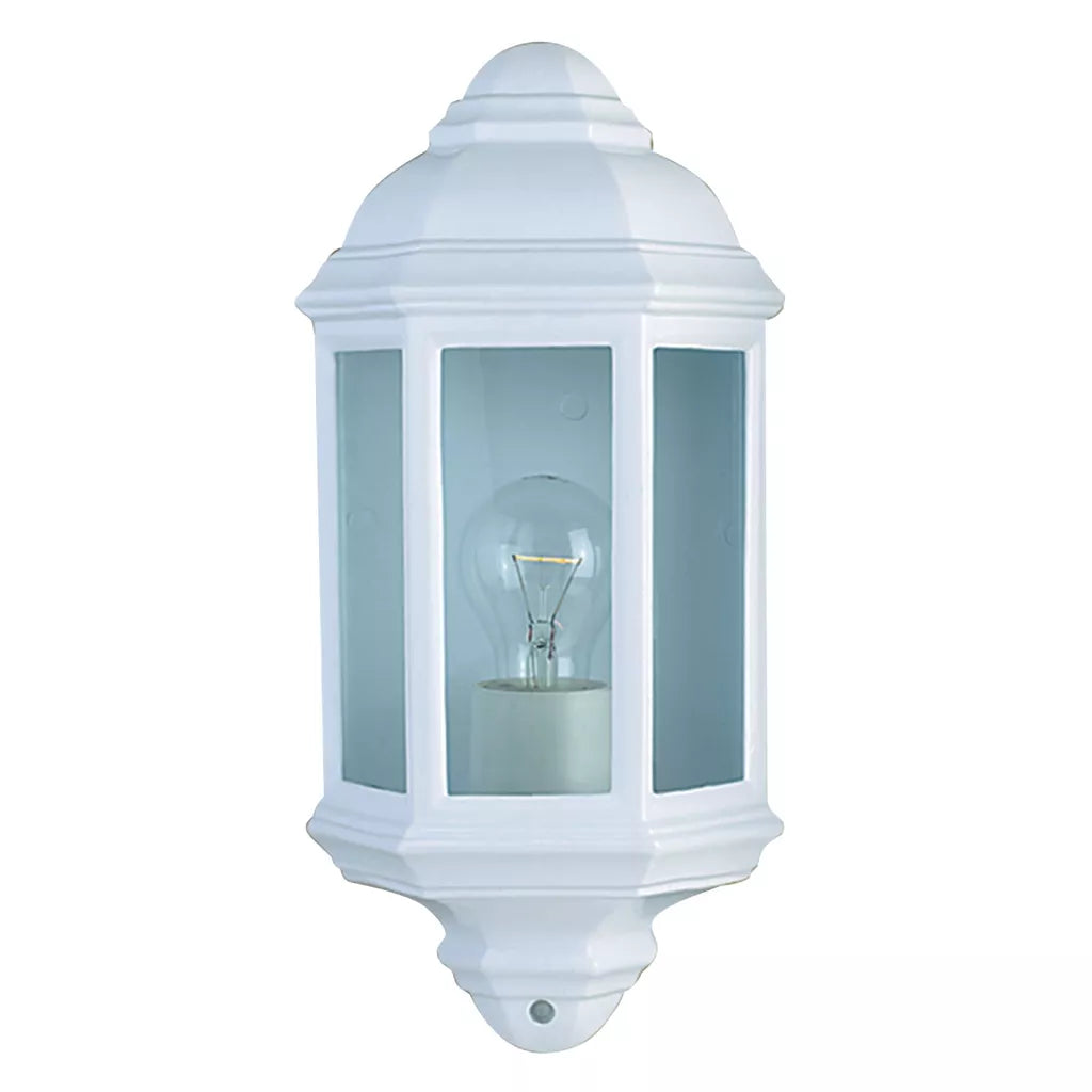 Maine Outdoor Wall Light - White & Black Finish