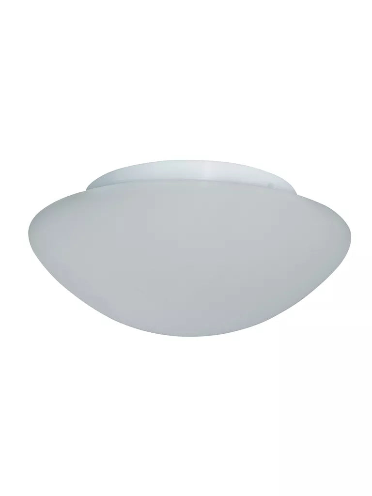 Tokyo 2lt Flush Bathroom Light- White & Opal Glass