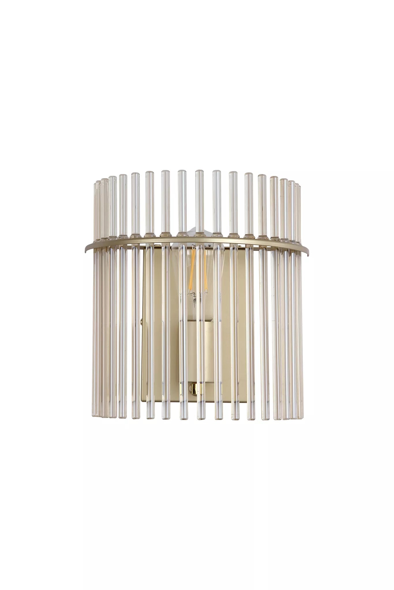 Swizzle 1Lt Wall Light, Matt Black/ Gold Finishes