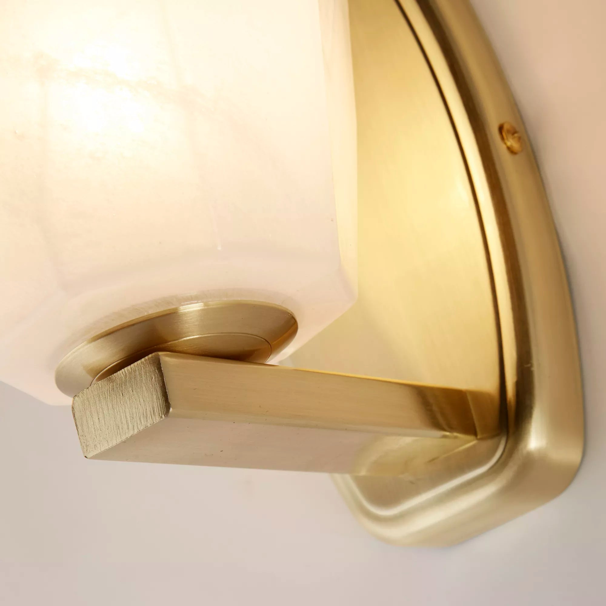 Rocky 1Lt Wall Light- Satin Brass Metal & Glass