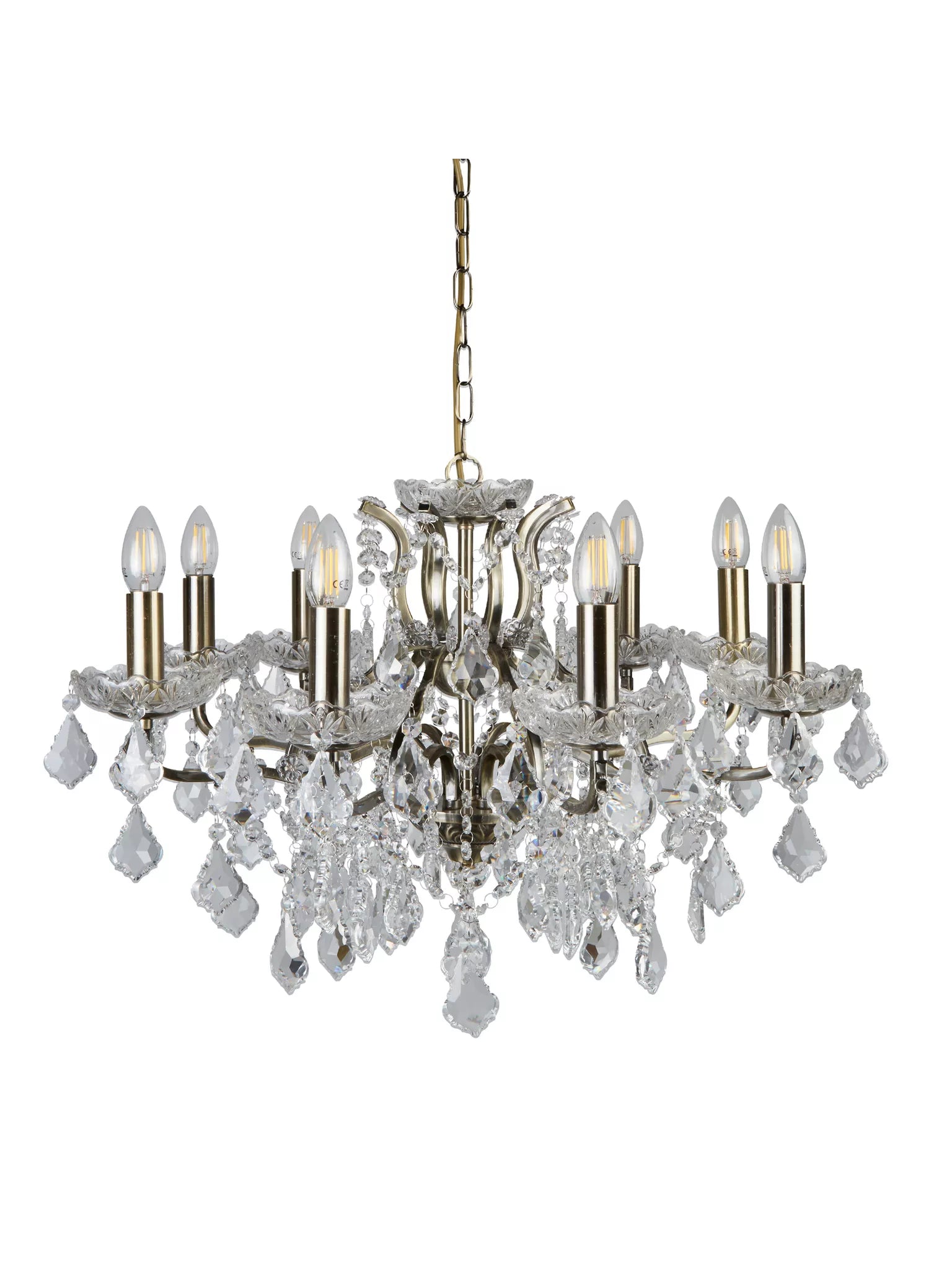 Paris 6/8/12Lt Chandelier- Antique Brass/ Satin Silver Finishes