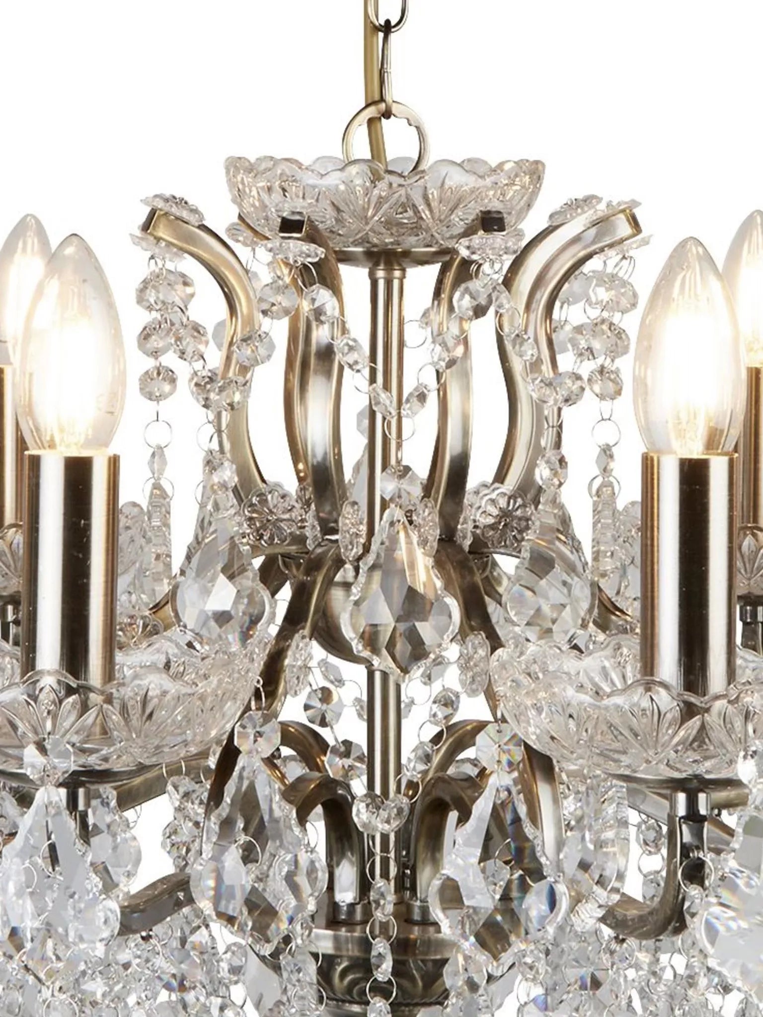 Paris 6/8/12Lt Chandelier- Antique Brass/ Satin Silver Finishes
