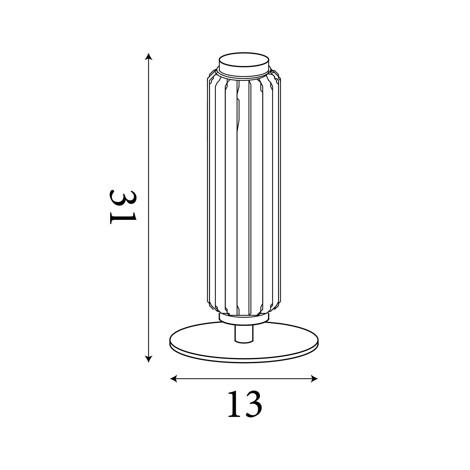 Mod LED Table Lamp- Satin Brass Opal Acrylic & Clear