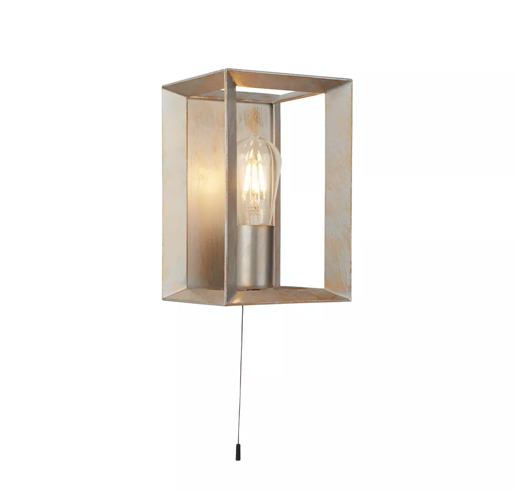 Heaton Wall Light - Brushed Gold/Silver Metal