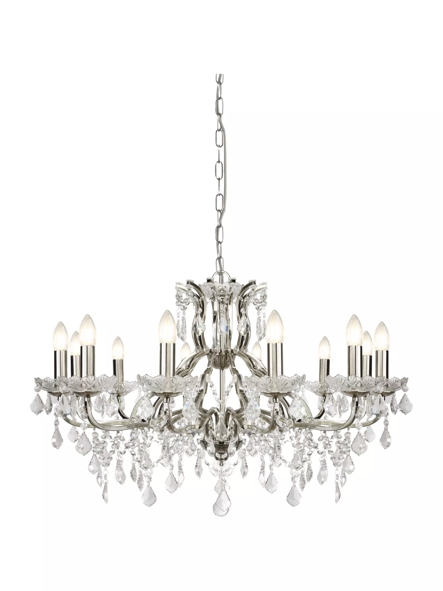 Paris 6/8/12Lt Chandelier- Antique Brass/ Satin Silver Finishes