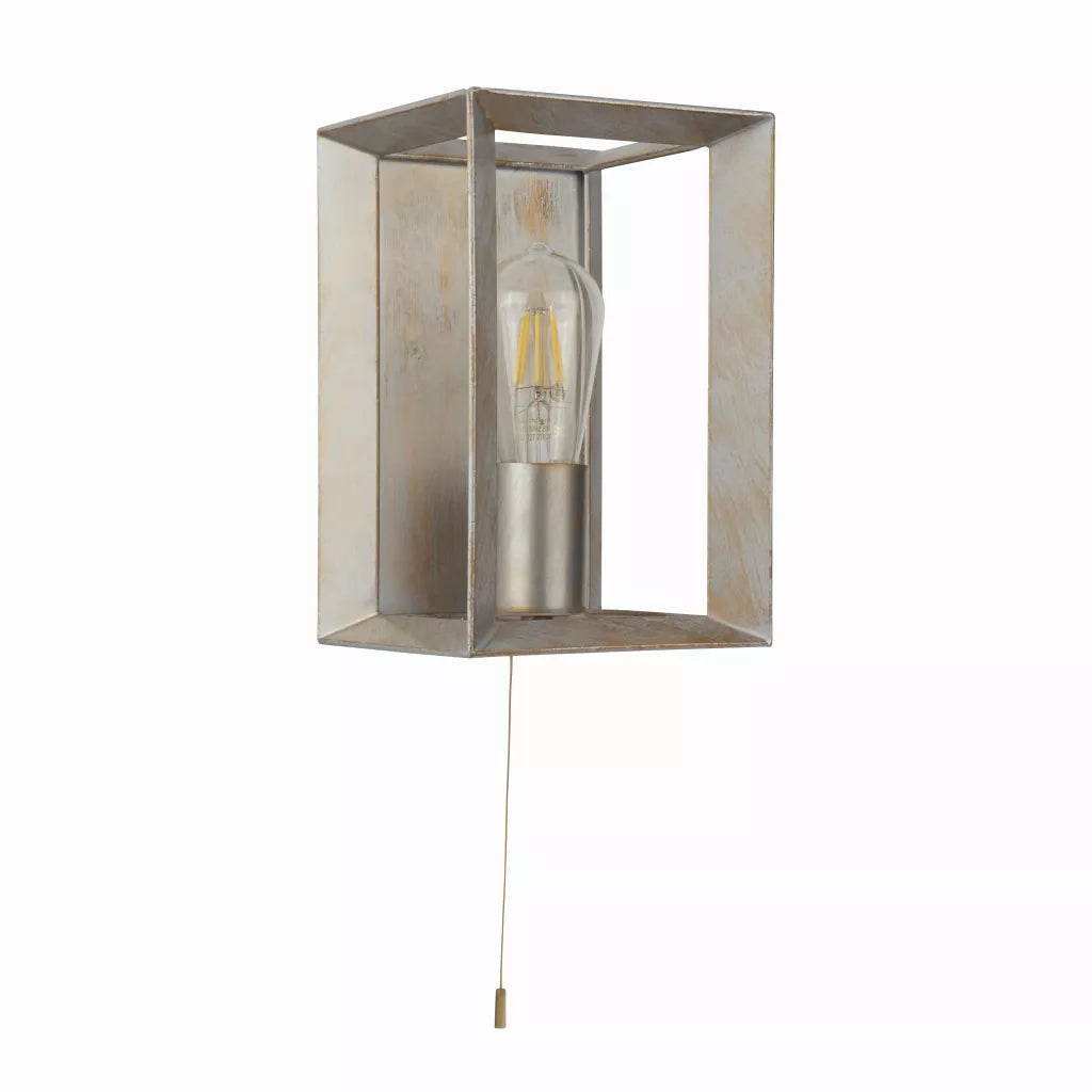 Heaton Wall Light - Brushed Gold/Silver Metal