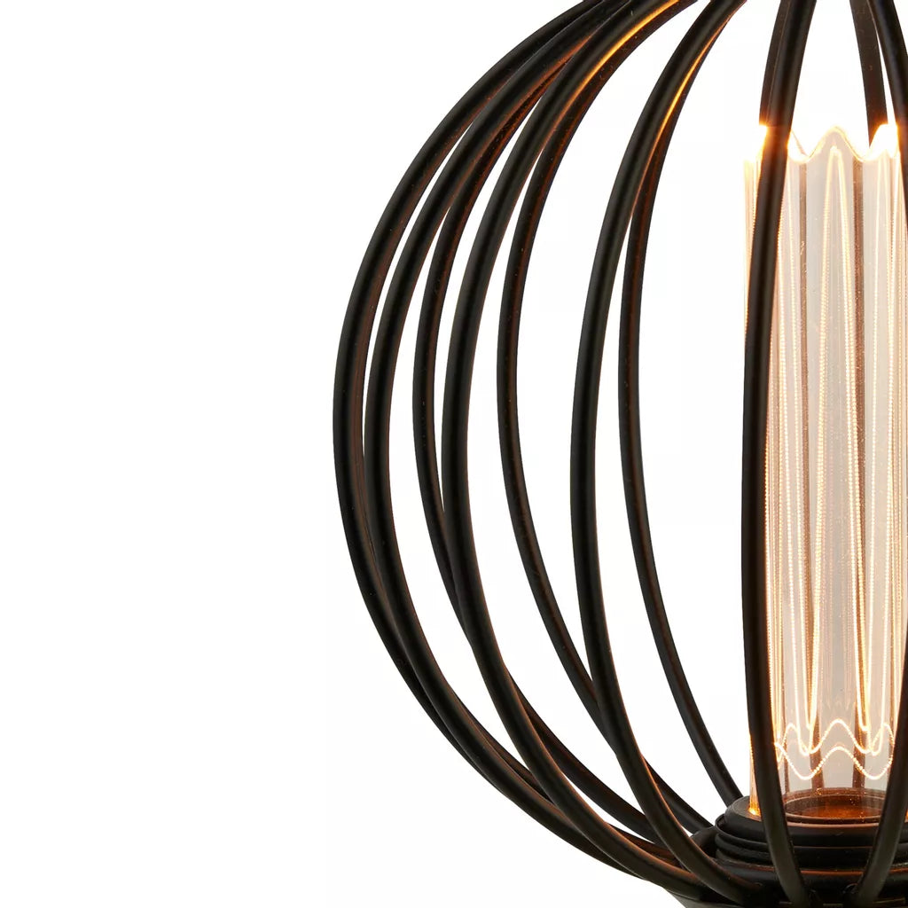 E27 Globe Wire Lamp- Gold/ Black Finishes