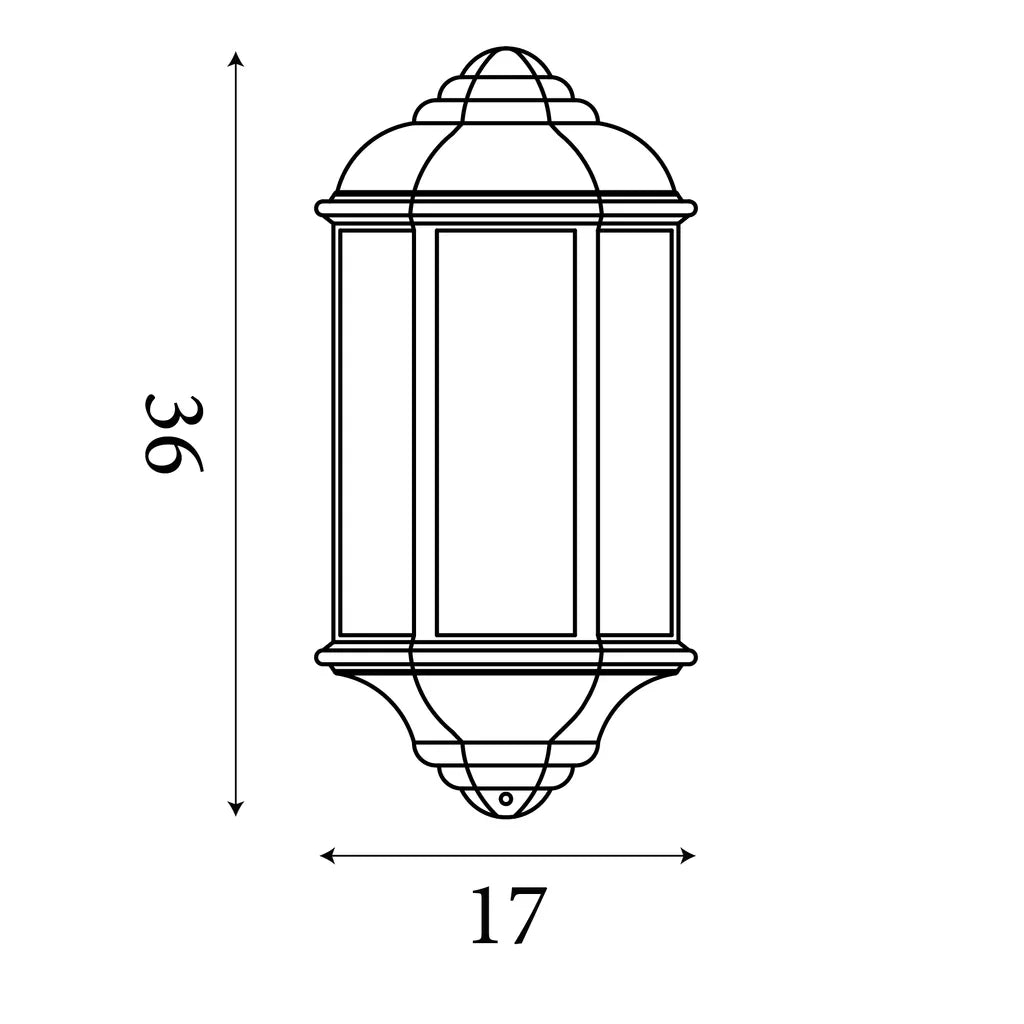 Maine Outdoor Wall Light - White & Black Finish