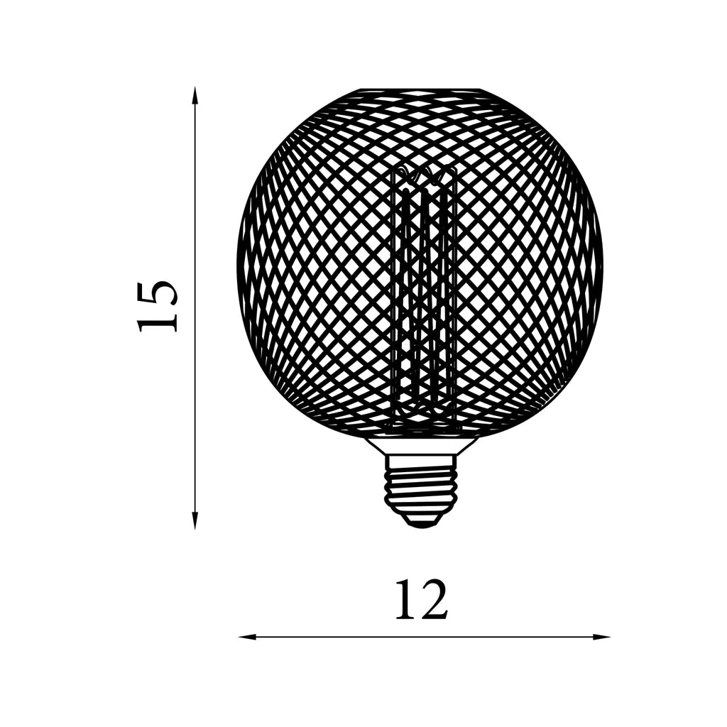E27 Globe Mesh Lamp- Gold/ Black Finishes