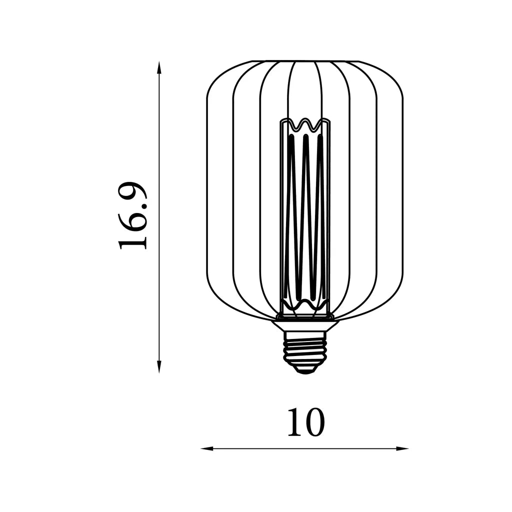 E27 LED Drum Lamp- Black/ Gold Finishes