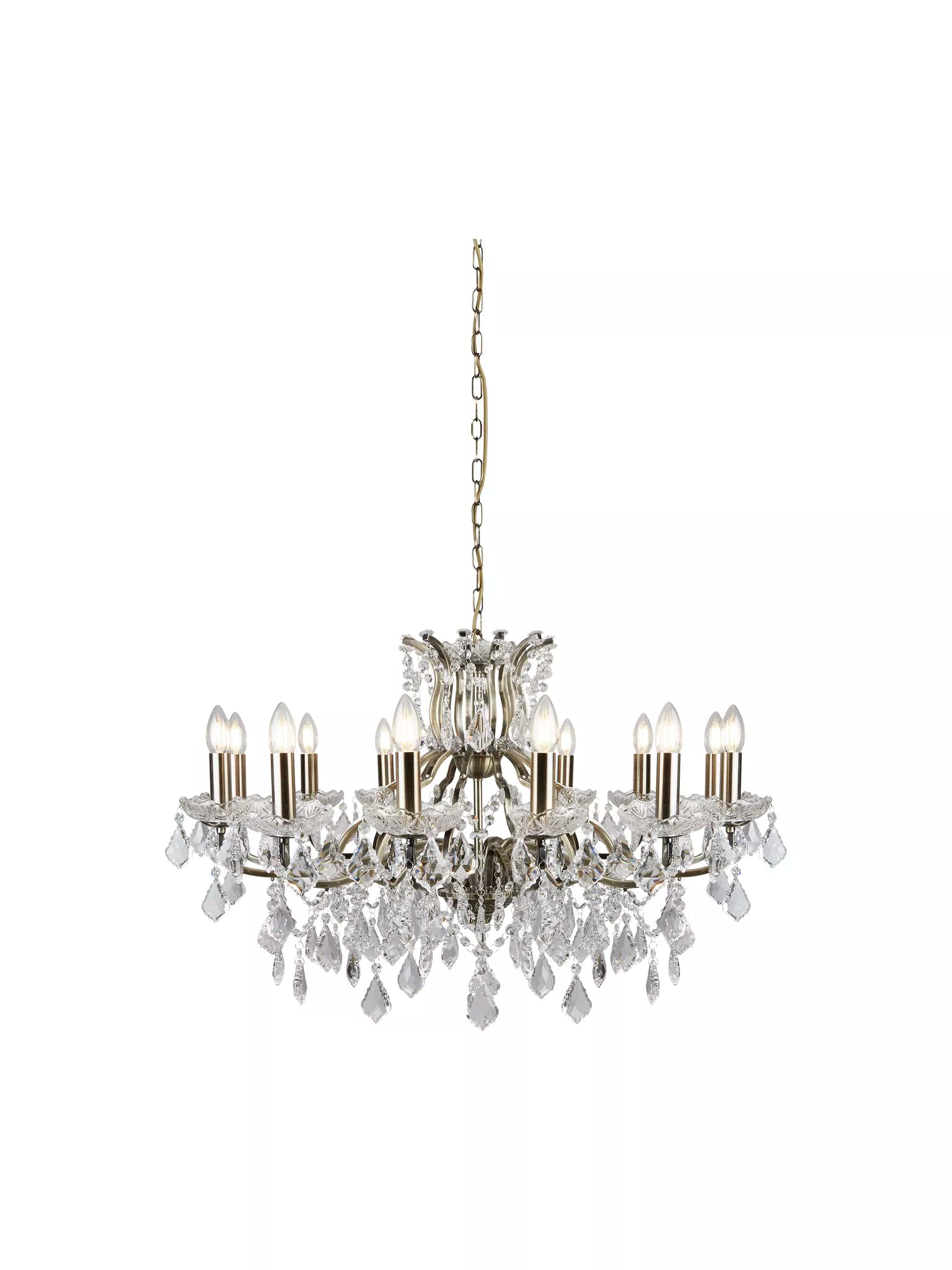 Paris 6/8/12Lt Chandelier- Antique Brass/ Satin Silver Finishes