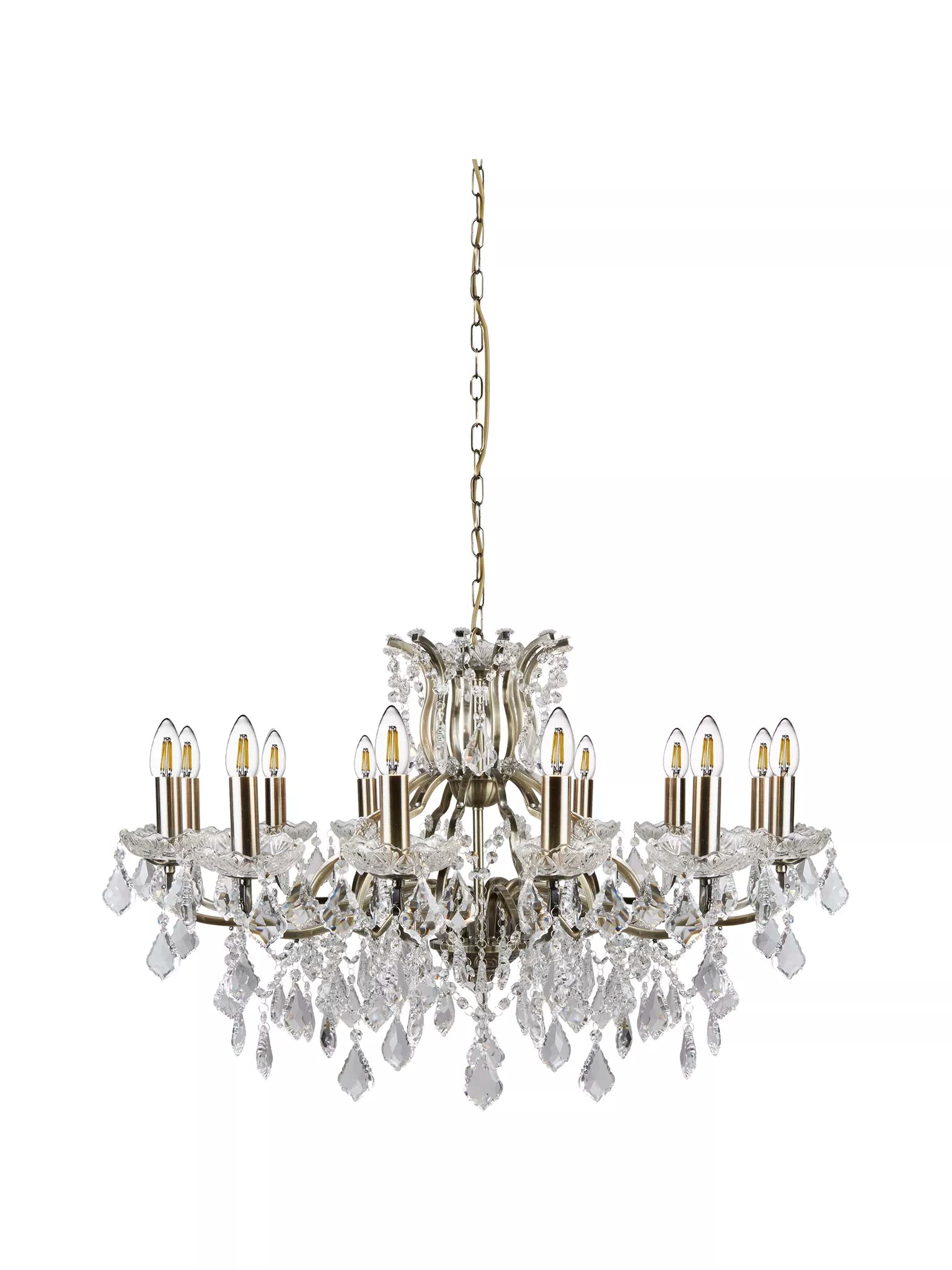 Paris 6/8/12Lt Chandelier- Antique Brass/ Satin Silver Finishes