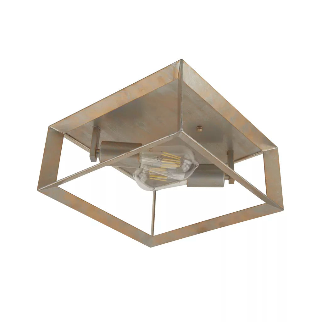 Heaton 2Lt Flush - Brushed Gold/Silver Metal