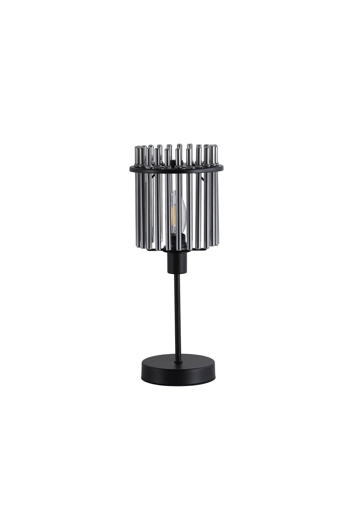 Swizzle 1Lt Table Lamp- Gold Metal & Satin Black Finish