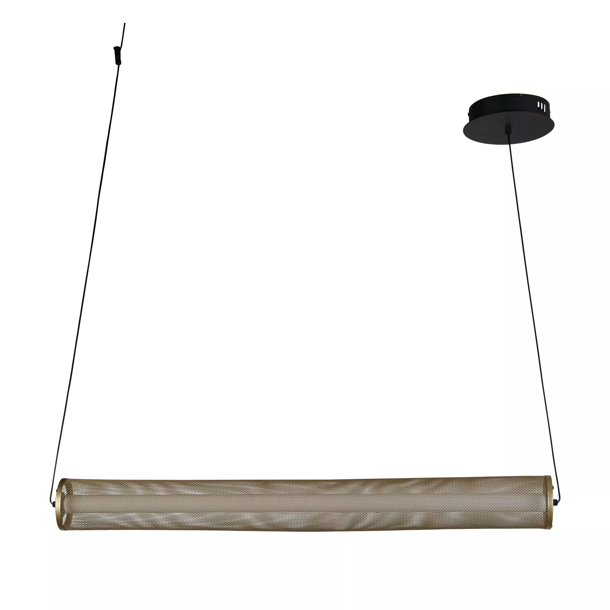 Thread LED Pendant Gold Mesh and Matt Black