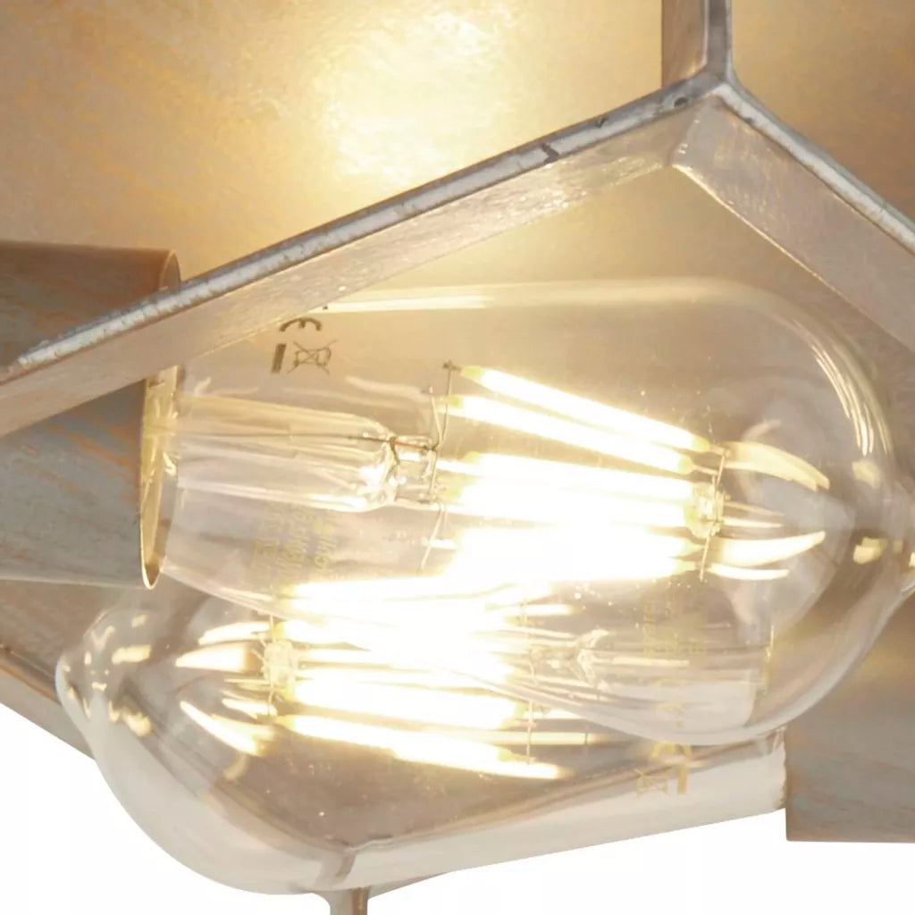 Heaton 2Lt Flush - Brushed Gold/Silver Metal