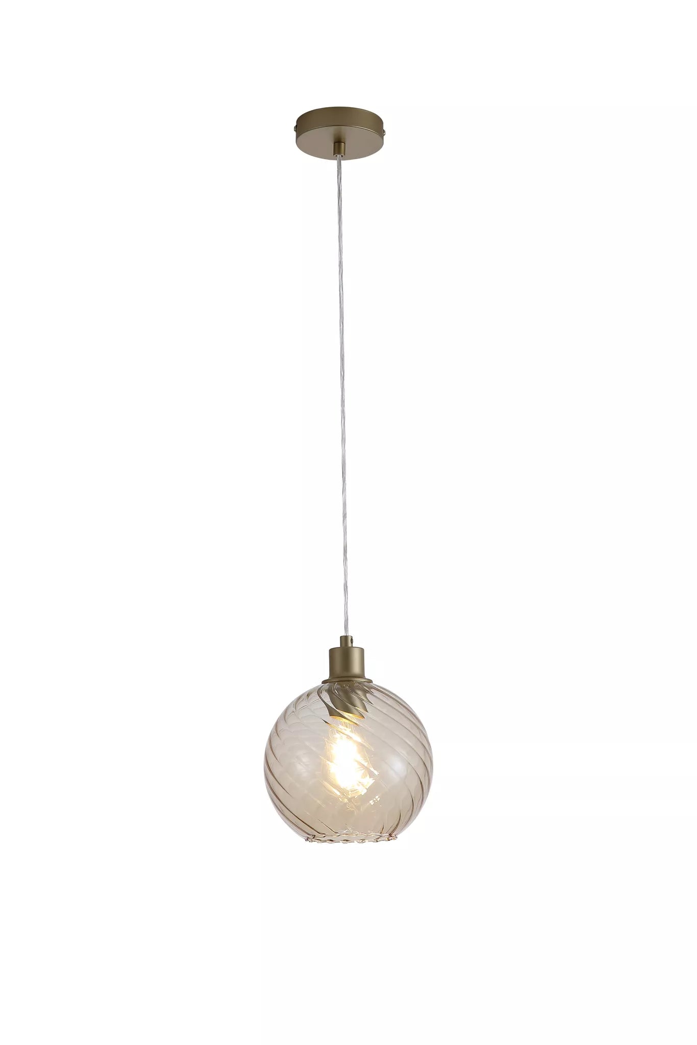 Radiance 1Lt Pendant, Black/ Gold Finishes