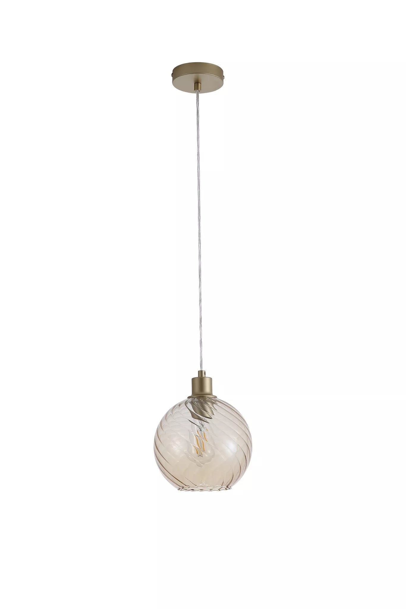 Radiance 1Lt Pendant, Black/ Gold Finishes