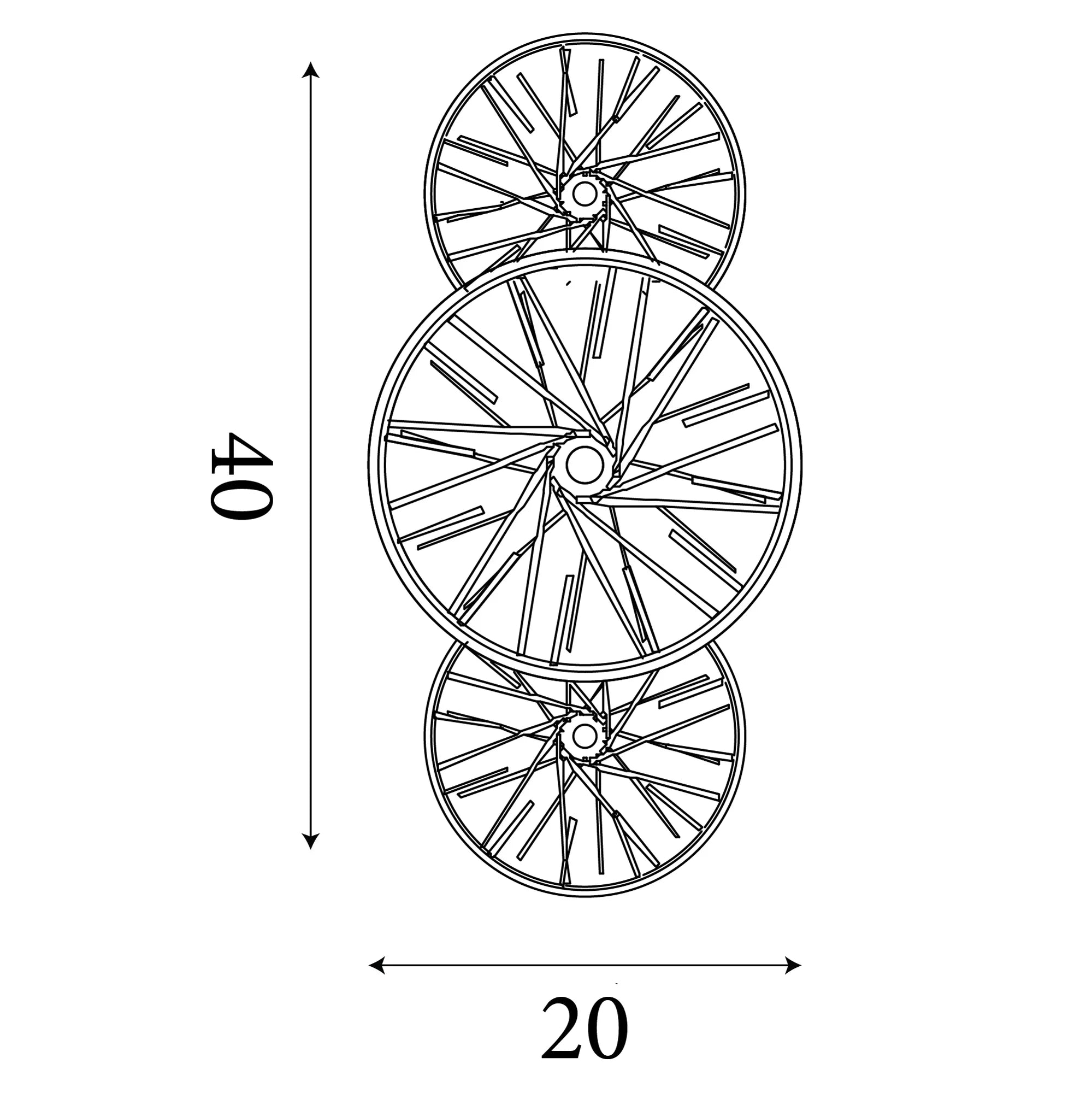 Wagon Wheel 6Lt Wall/Flush- Bronze Metal, Clear, Amber Glass