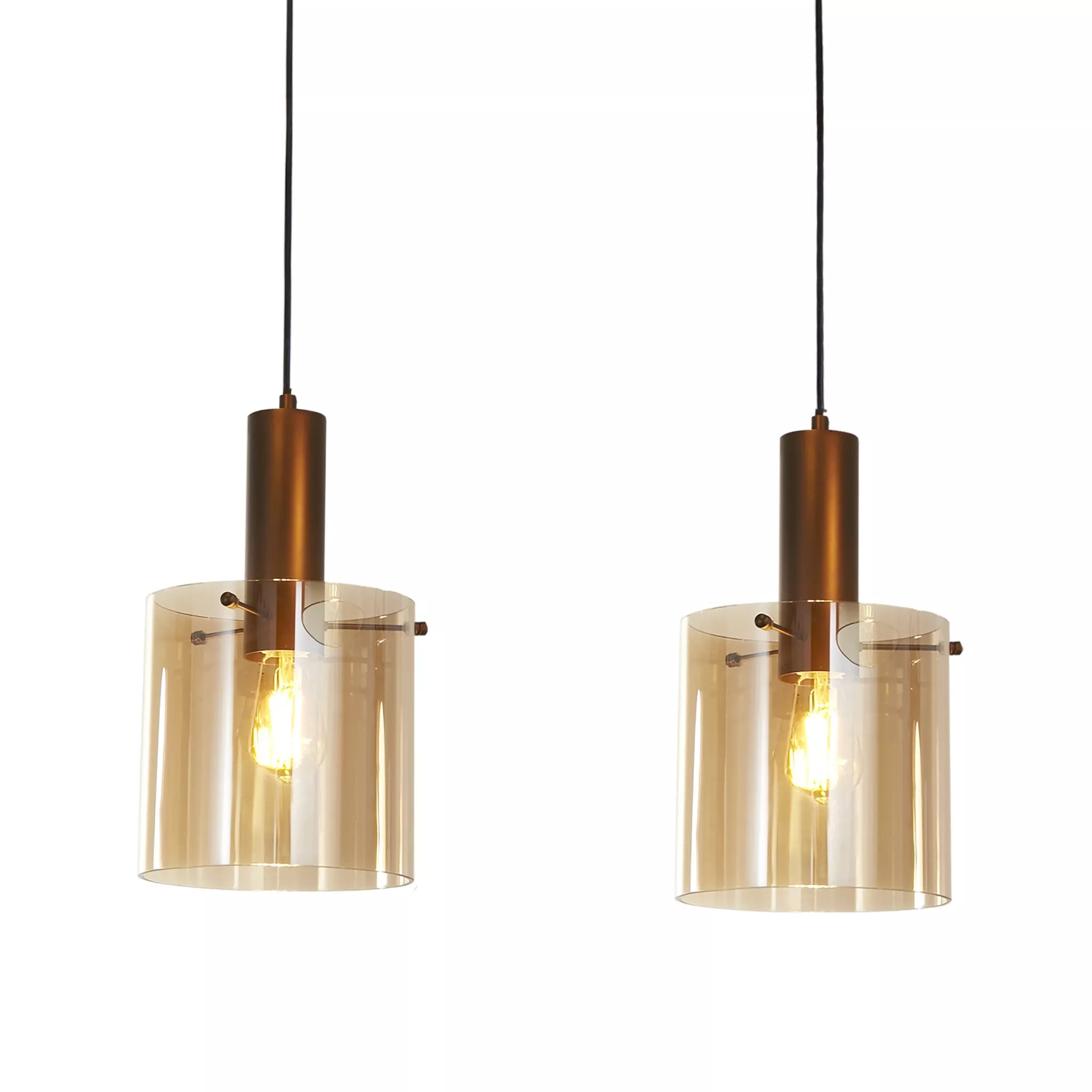 Sweden 3Lt/4Lt Bar Pendant - Mocha / Black Finish