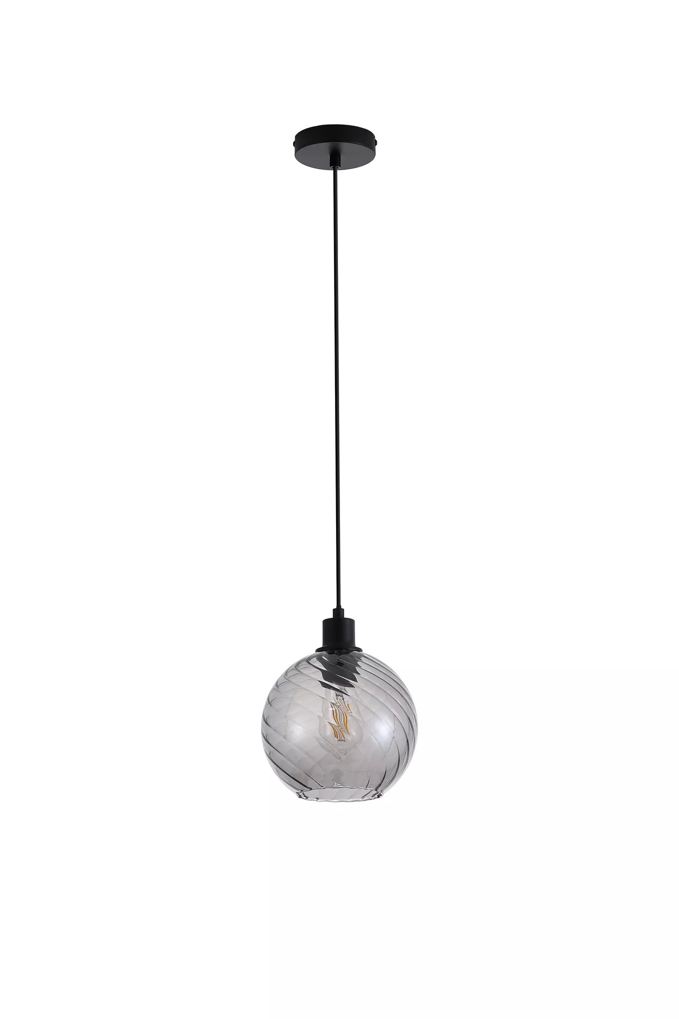 Radiance 1Lt Pendant, Black/ Gold Finishes