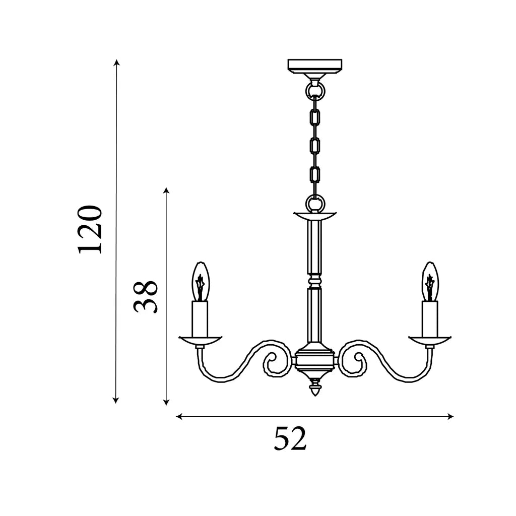 Richmond 5/8Lt Multi-Arm Pendant - Antique Brass/Satin Silver Metal