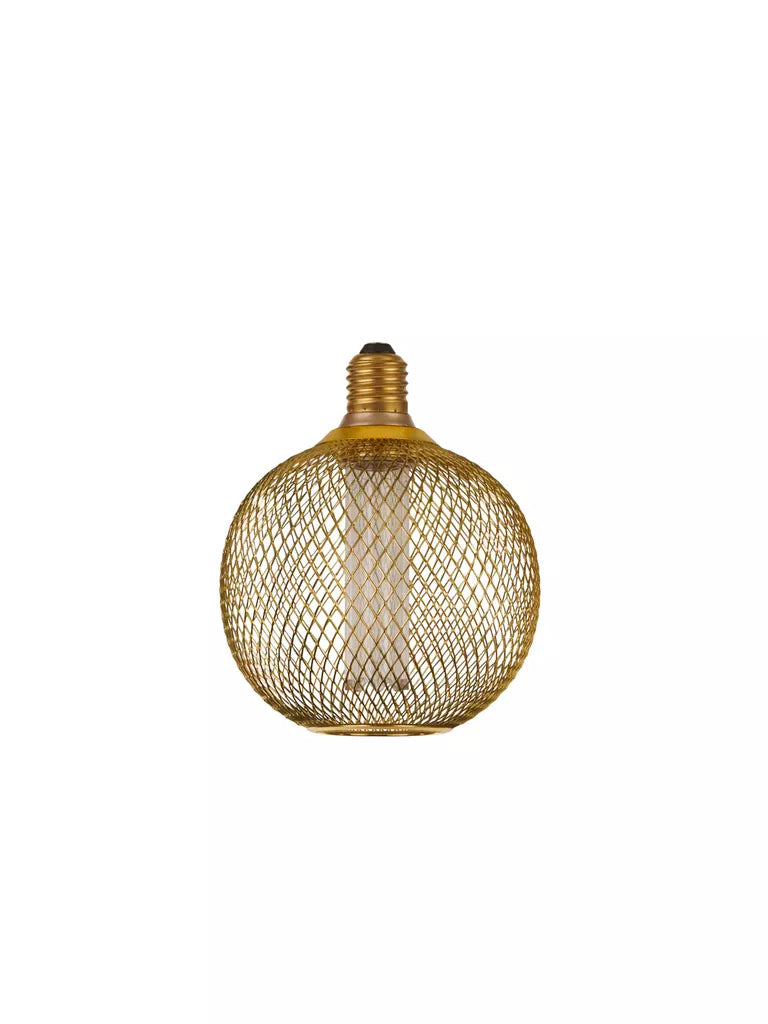 E27 Globe Mesh Lamp- Gold/ Black Finishes