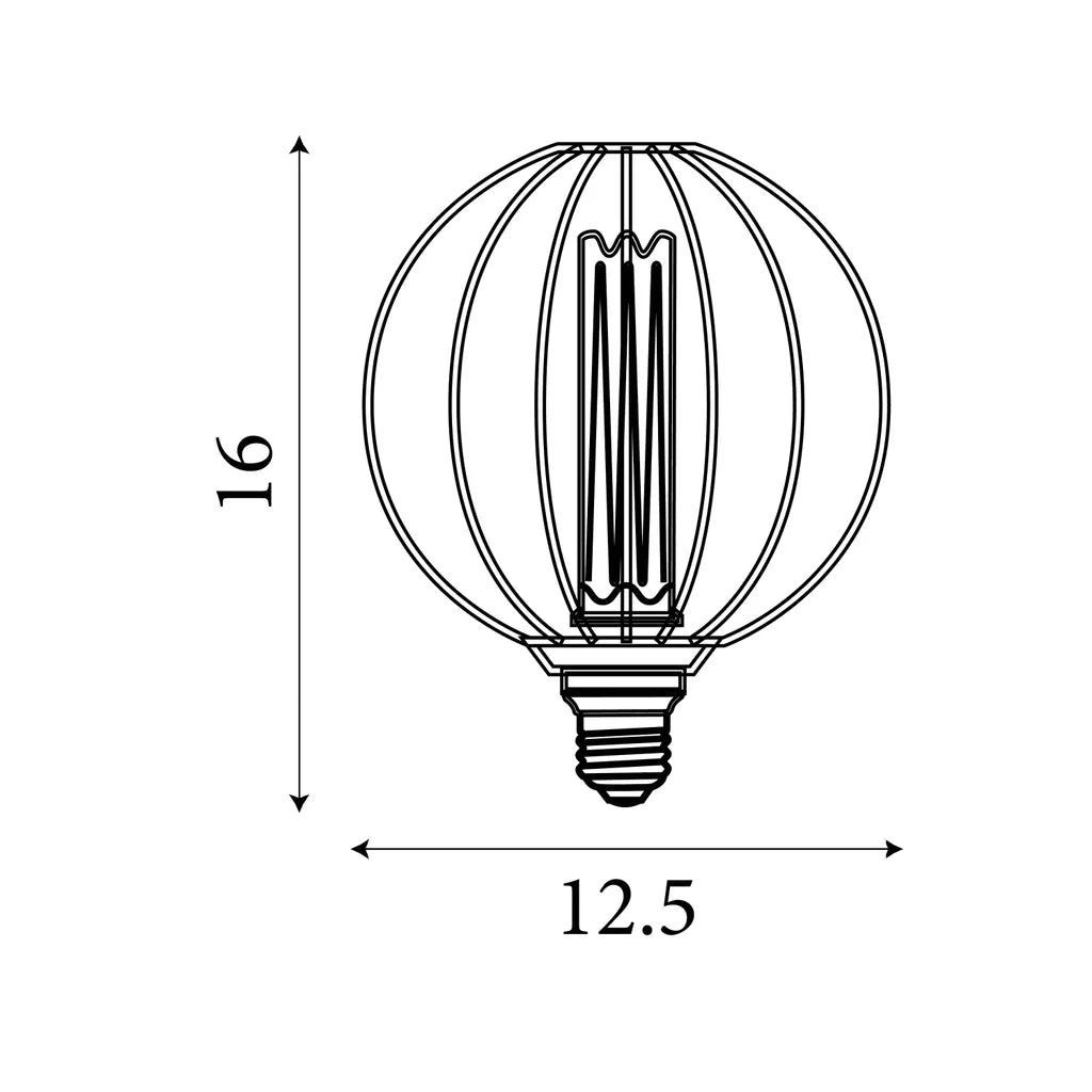E27 Globe Wire Lamp- Gold/ Black Finishes