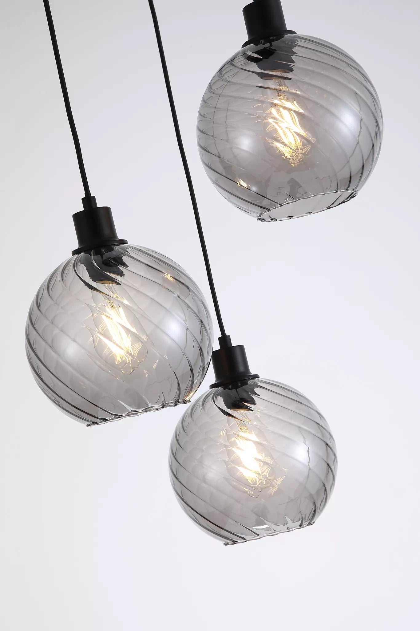 Radiance 3Lt Multi Drop Pendant- Black / Gold