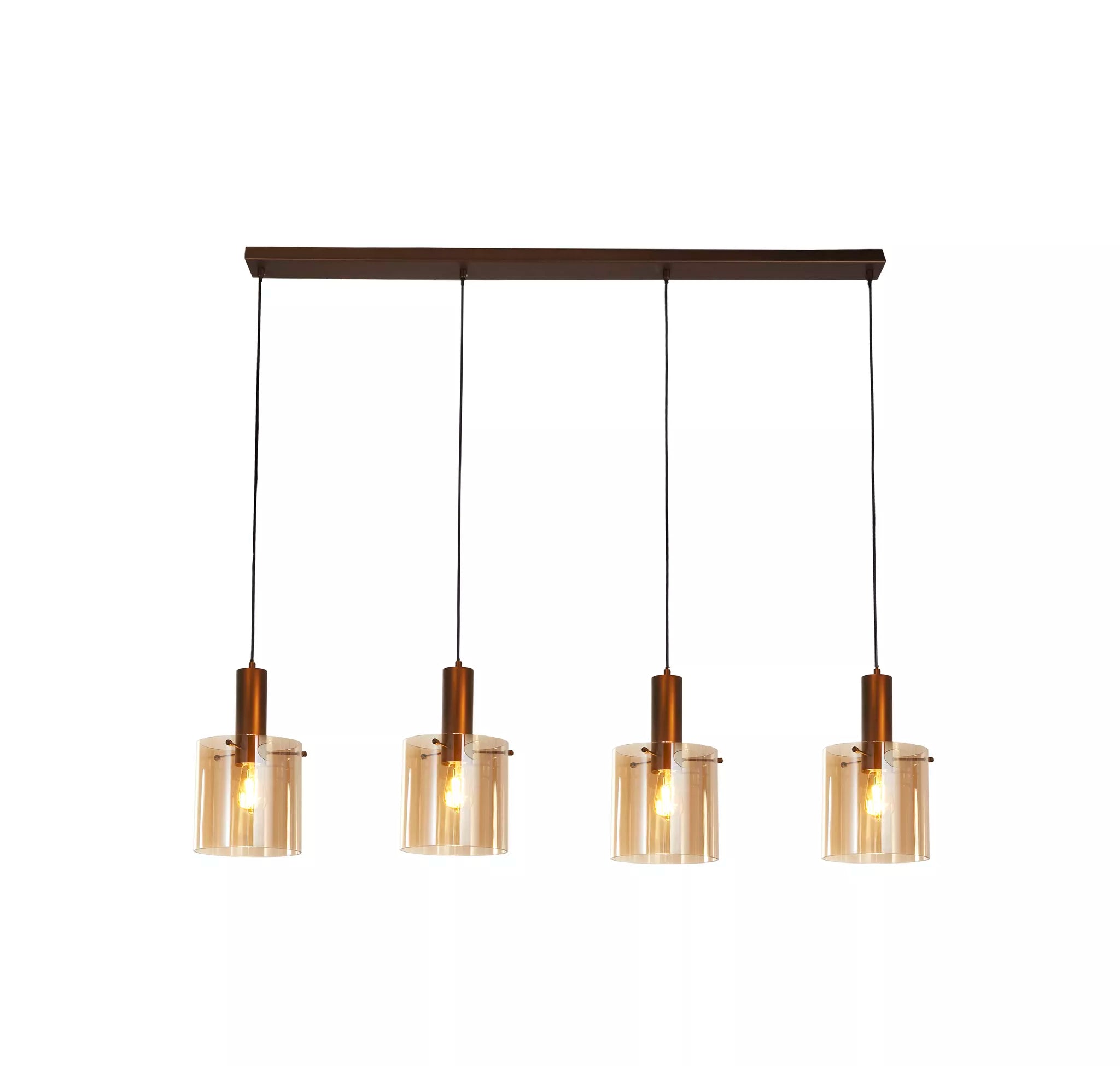 Sweden 3Lt/4Lt Bar Pendant - Mocha / Black Finish