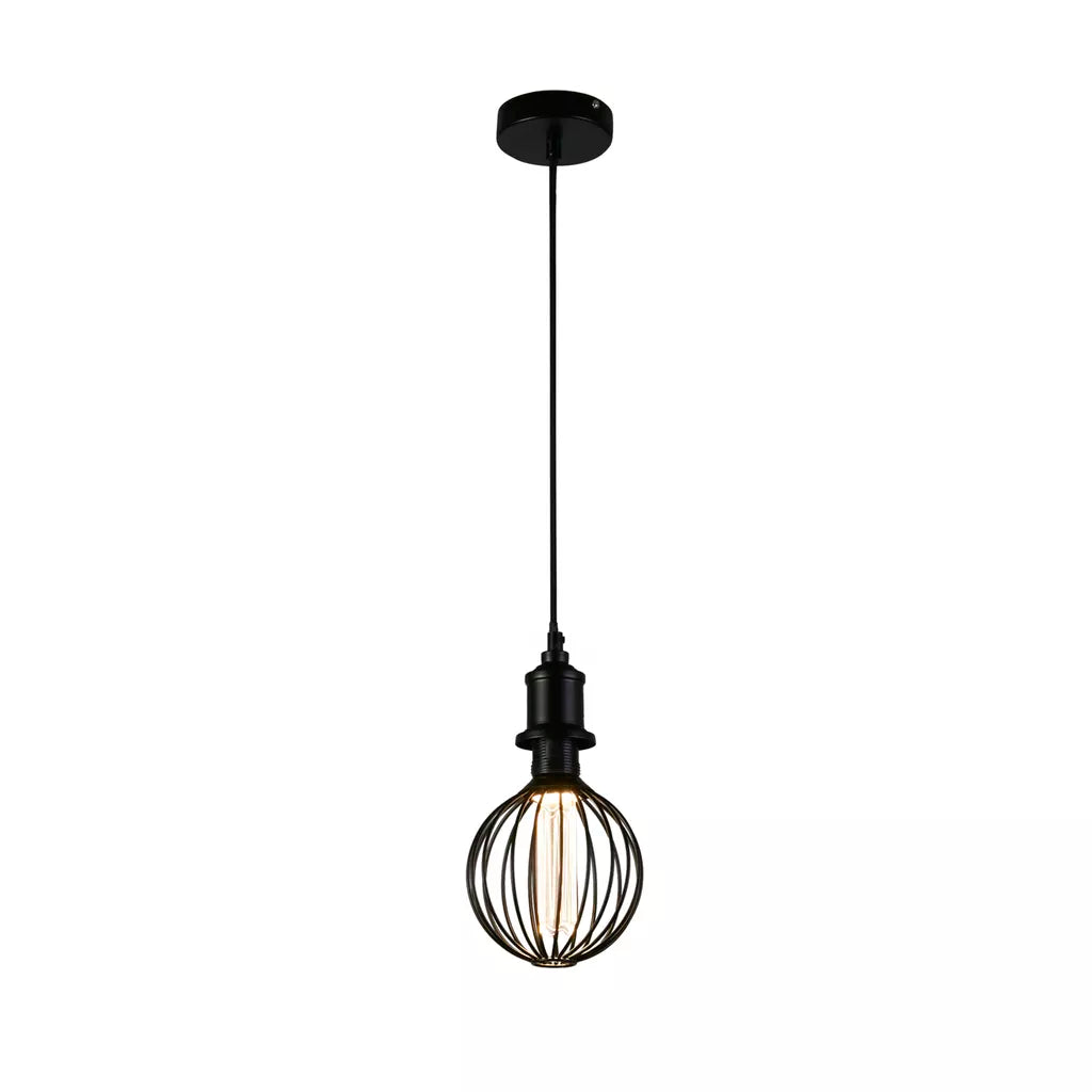 E27 Globe Wire Lamp- Gold/ Black Finishes