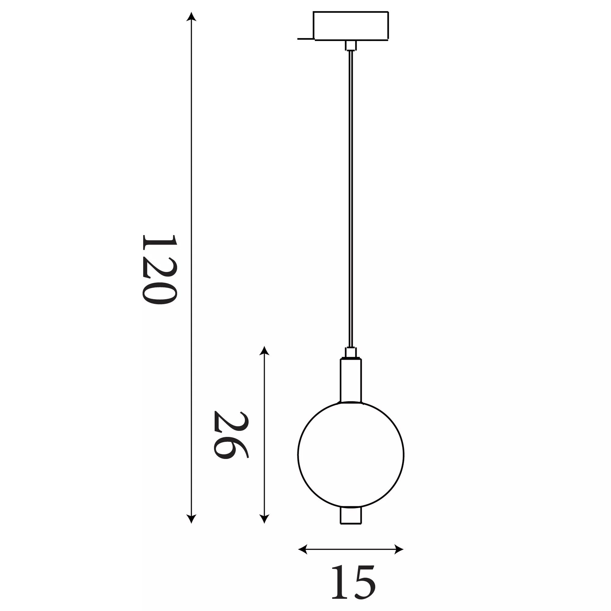 Luminique LED Pendant- Satin Brass Metal with Glass