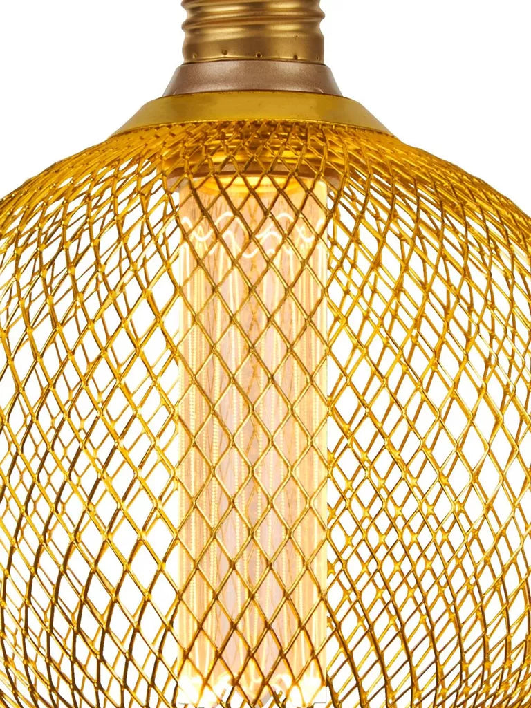 E27 Globe Mesh Lamp- Gold/ Black Finishes