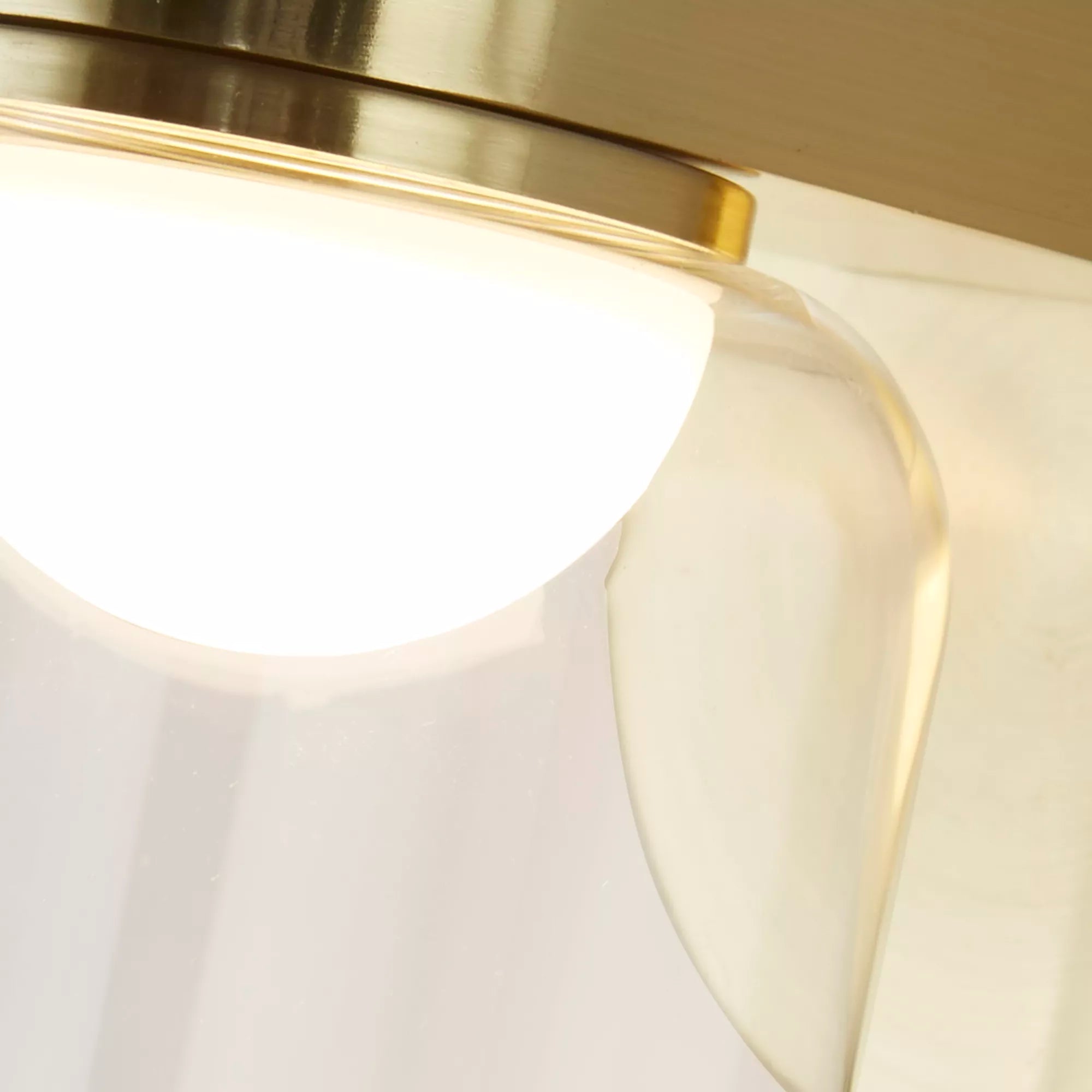 Highball LED Wall Light- Satin Brass & Clear Glass