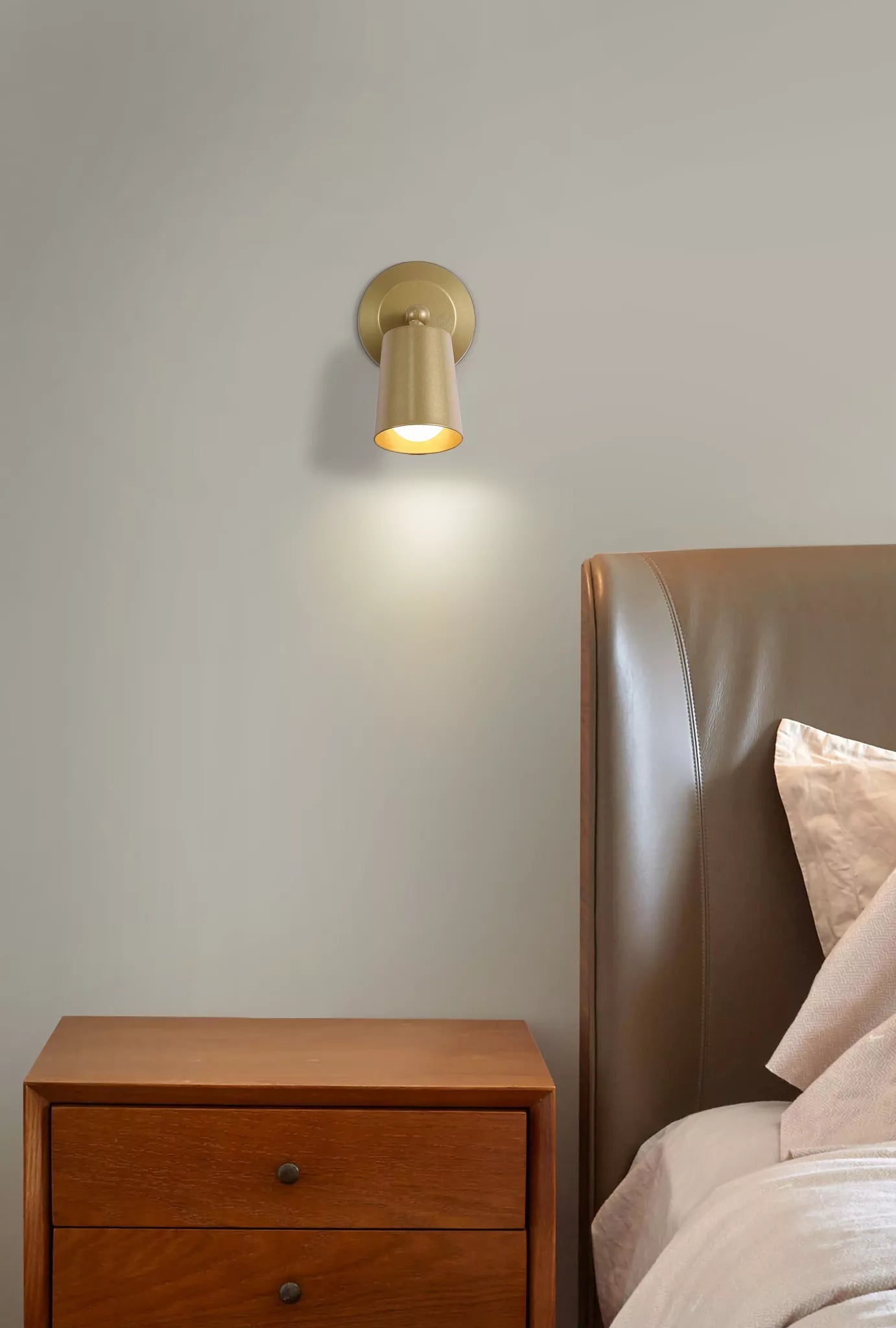 Cone Rechargeable Wall Light- Green/ Gold Finishes