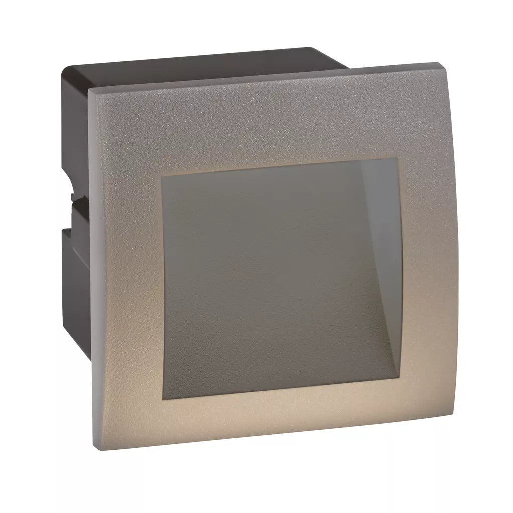 Ankle Outdoor Wall Light - Grey Aluminium & Frosted Glass