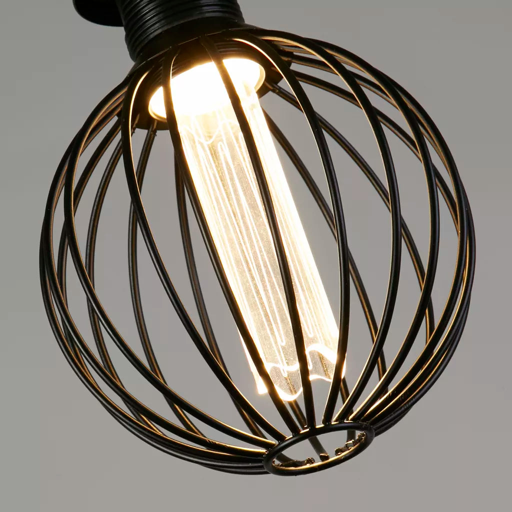 E27 Globe Wire Lamp- Gold/ Black Finishes
