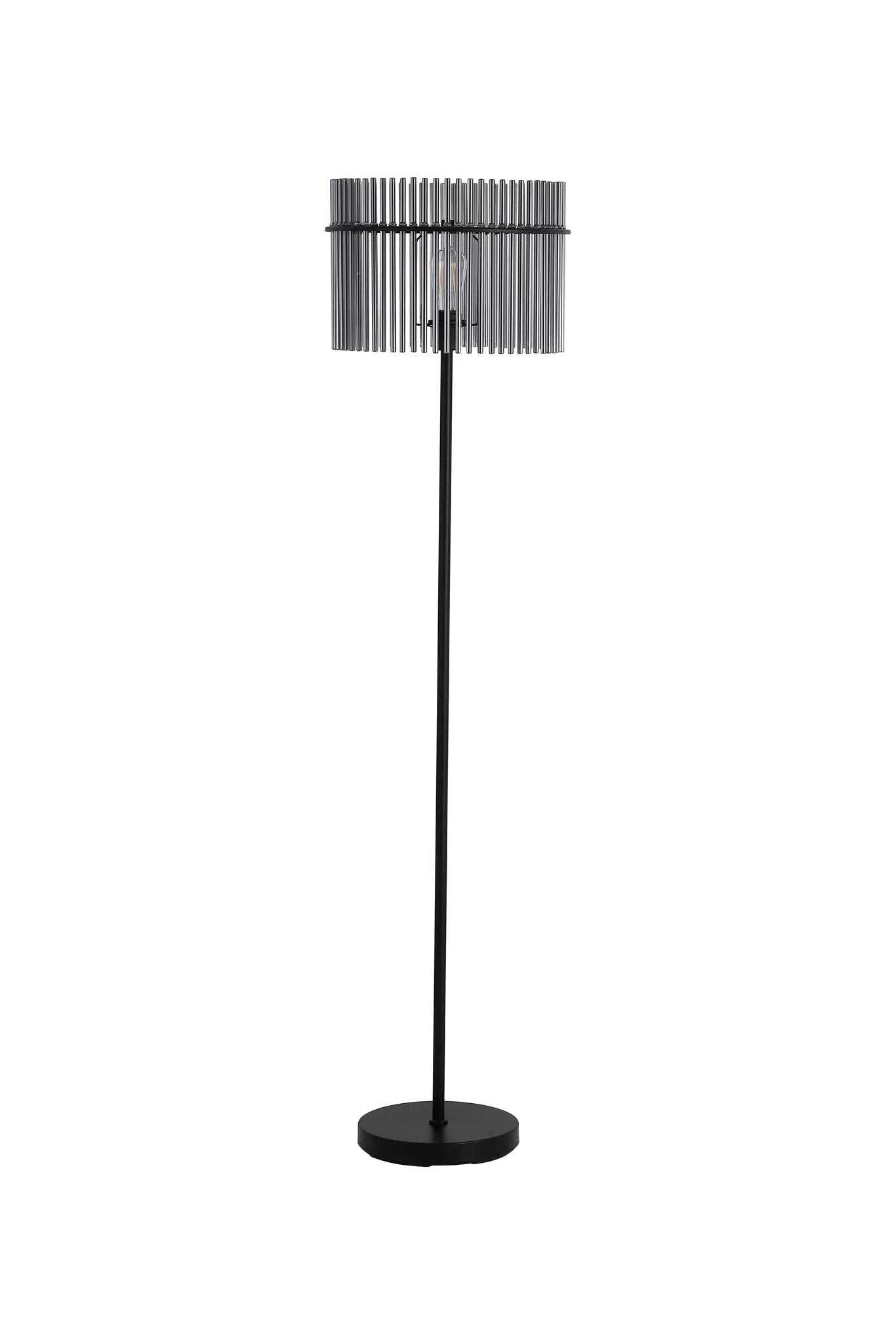 Swizzle 1Lt Floor Lamp- Matt Black Metal/ Gold